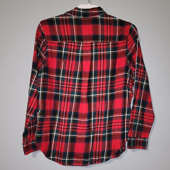 Old Navy Plaid Button Up, Ladies Large - Picture 3 of 4